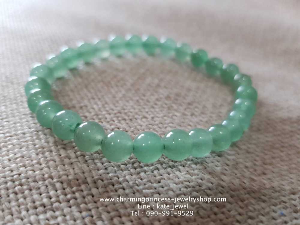 Green Aventurine กรีนอะเวนเจอรีน อเวนเจอรีน 6 มม หินที่นำโอกาส โชค และความรุ่งเรืองมาสู่คุณ