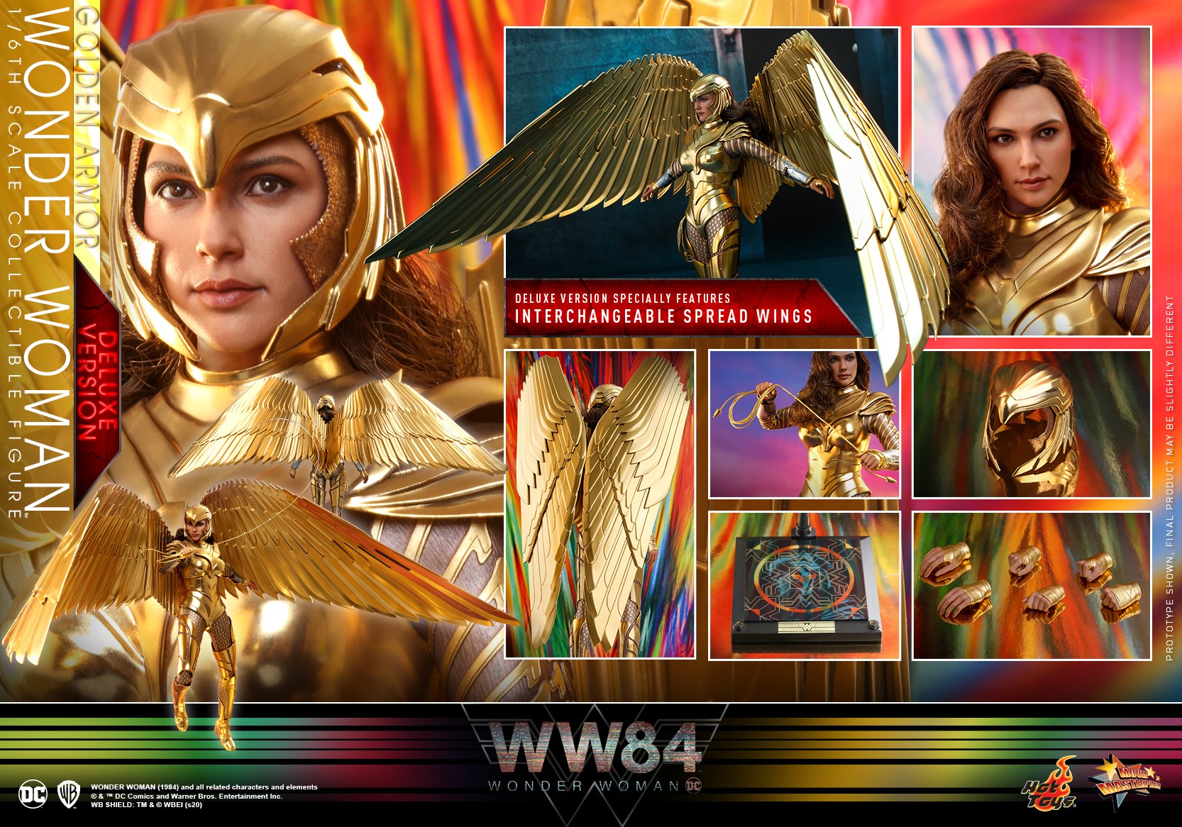 Hot Toys MMS578 Wonder Woman 1984 1/6 Golden Armor Wonder Woman (Deluxe Version)