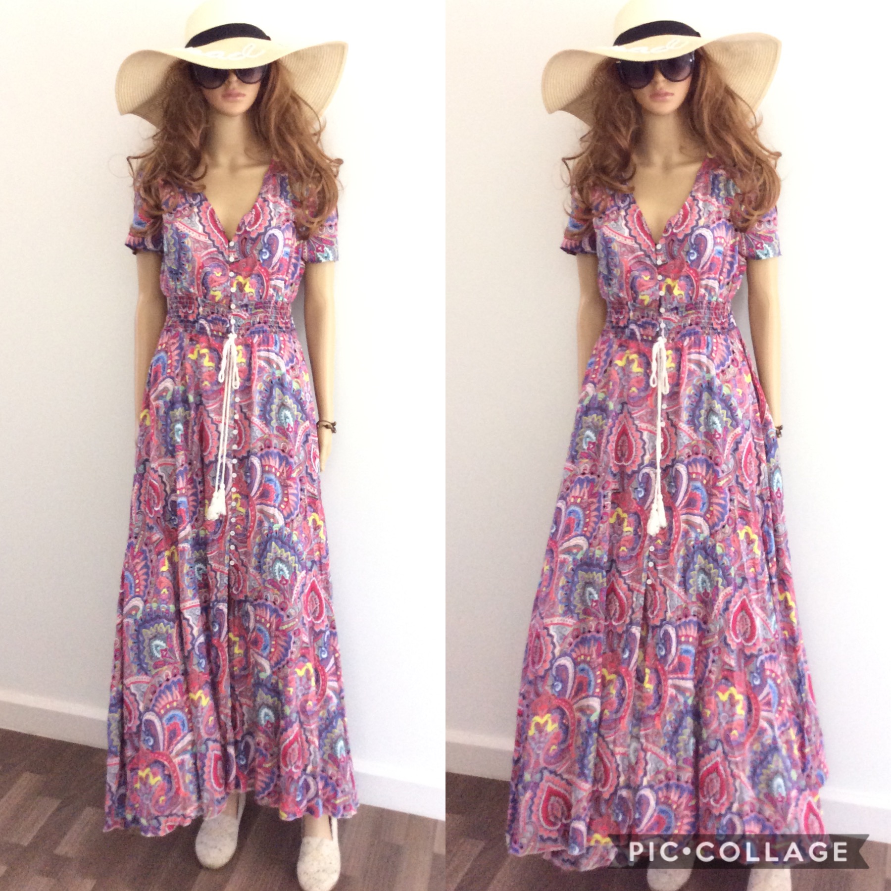 เดรสโบฮีเมียน Maxidress เดรสยาวสไตล์โบฮีเมียน ผ้าสวยมากกกก