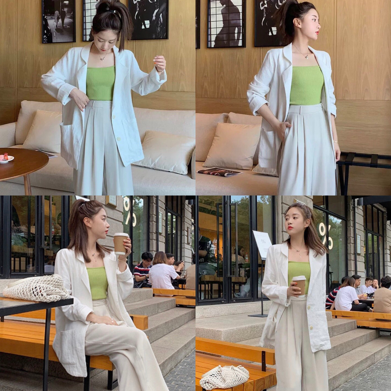 Blazer เบลเซอร์ สูทลินิน สูทสไตล์เกาหลีทรงOversize สไตล์ชิคๆคูลๆ