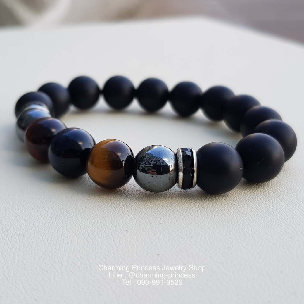 Protection ปกป้องคุ้มครอง สามทหารเสือ เฮมาไทต์ โอนิกต์ ขนาด 10 มม