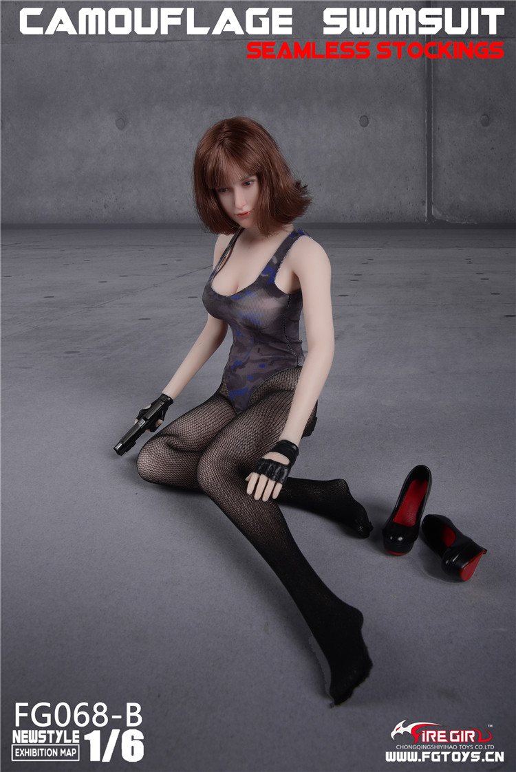 Fire Girl Toys 1/6 FG068 Camouflage swimsuit Seamless tights Suit