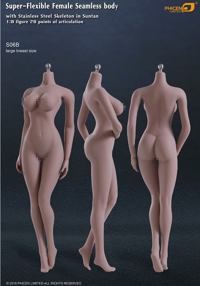 PHICEN S06B Body Stainless (Large bust, Suntan)