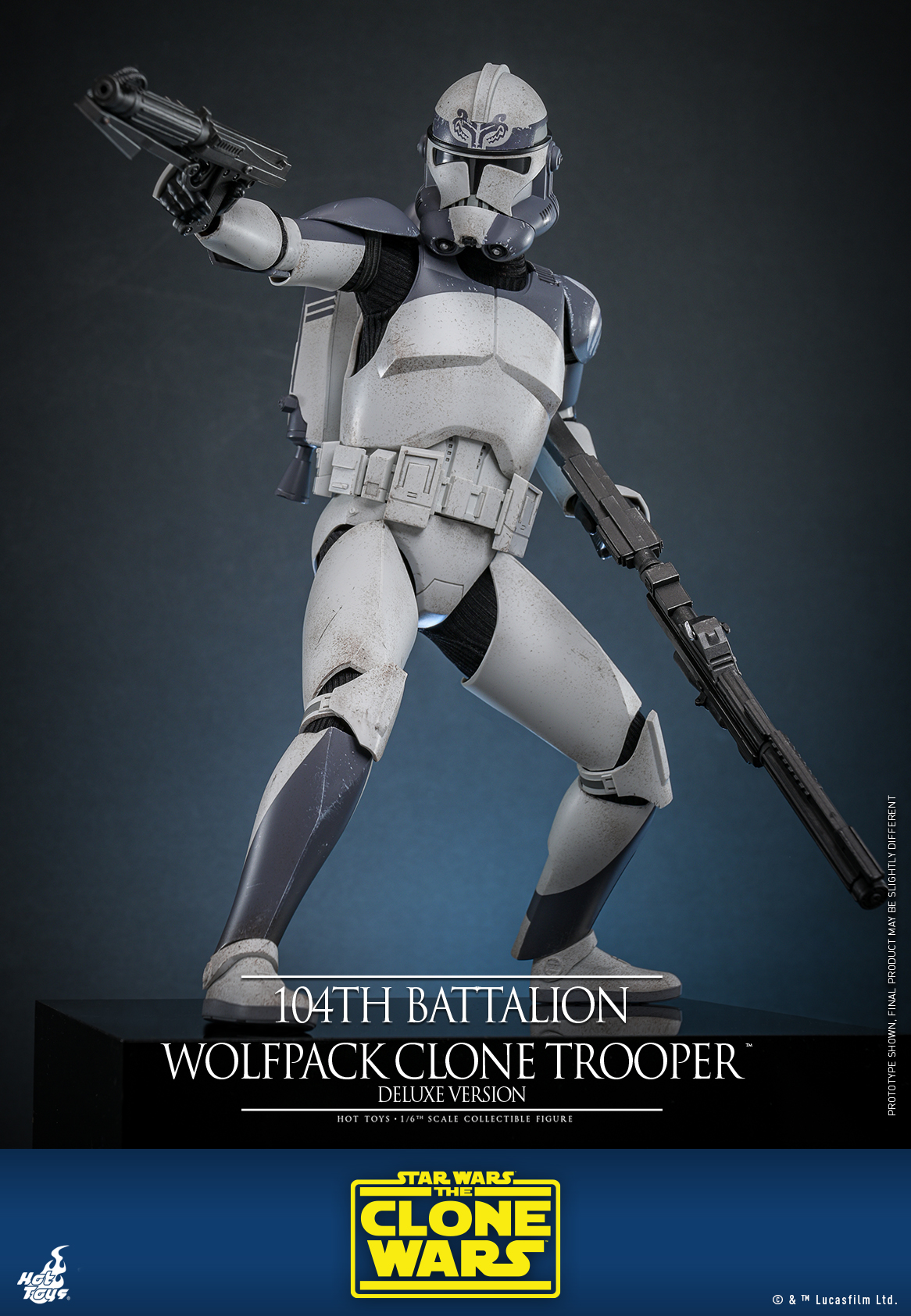 Hot Toys TMS143 Star Wars: The Clone Wars - 104th Battalion Wolfpack Clone Trooper (Deluxe Version)