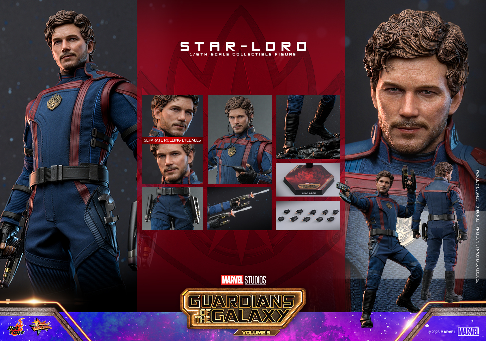 Hot Toys MMS709 1/6 Guardians of the Galaxy Vol. 3 - Star-Lord