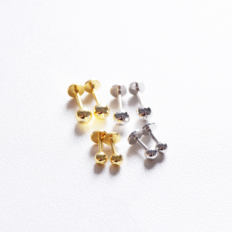 “เช็คสินค้าทัก line ก่อนโอนนะคะ”ต่างหูสำหรับผิวแพ้ง่าย จิวเงินแท้ 92.5% ก้านมาตรฐาน แบบขันน็อต Flat Ball_ES479