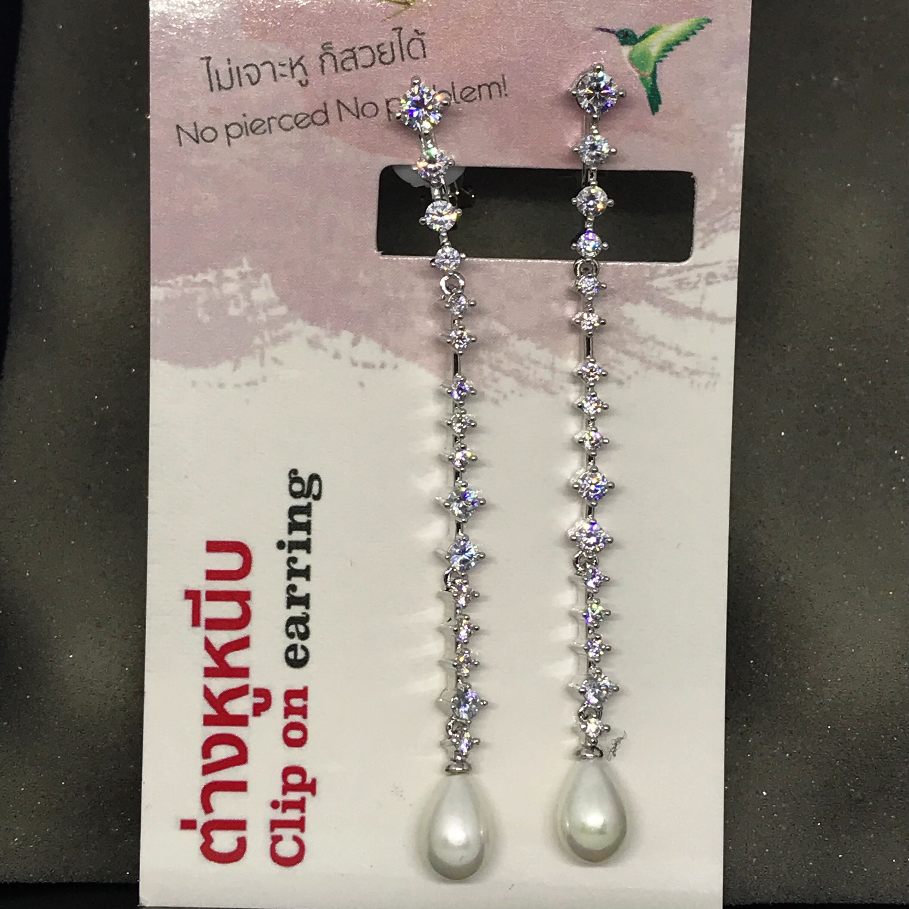 ต่างหูหนีบ VOval Linery มีซิลิโคนรอง หนีบไม่เจ็บ เงินแท้92.5% ไม่เจาะหูก็สวยได้_EC208