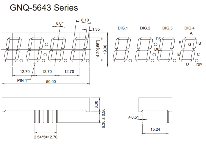 7 Segment Display 4-Bit (Red)