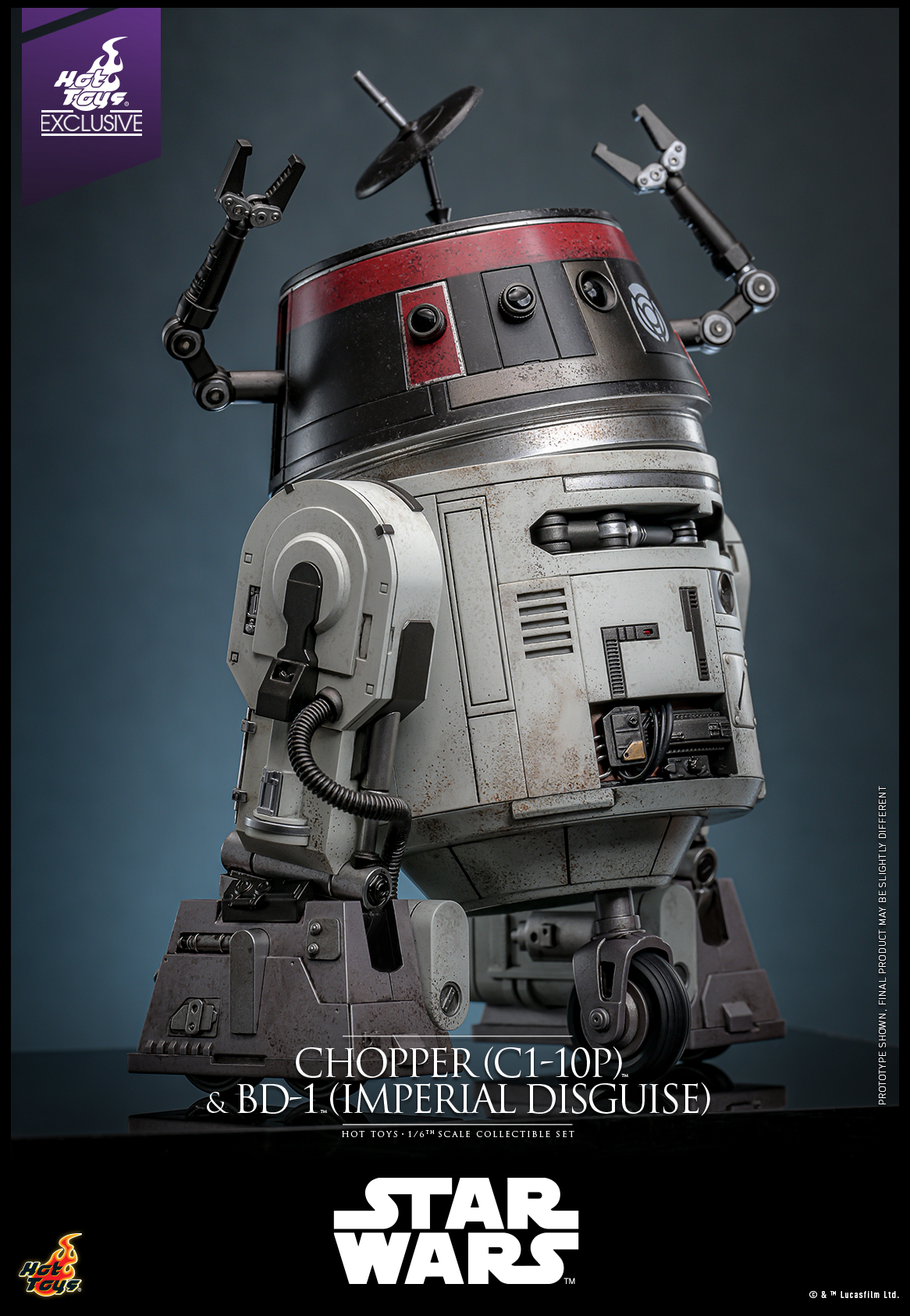 Hot Toys TMS152 Star Wars - Chopper (C1-10P) & BD-1 (Imperial Disguise) [Hot Toys Exclusive]