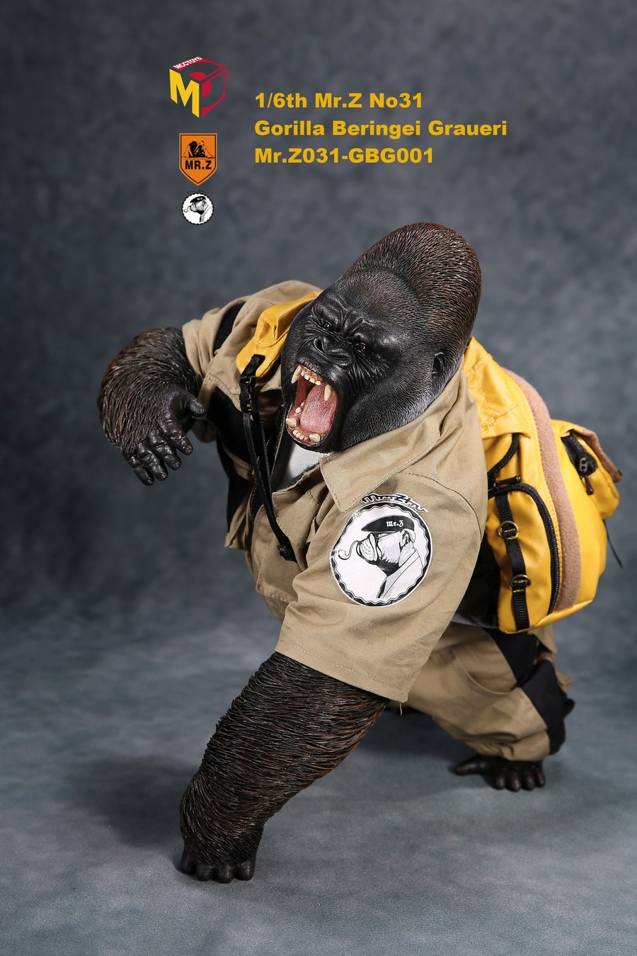 Mr.Z MRZ031-GBG001, 002 Animal Model - Gorilla Beringei Graueri (Black&White)