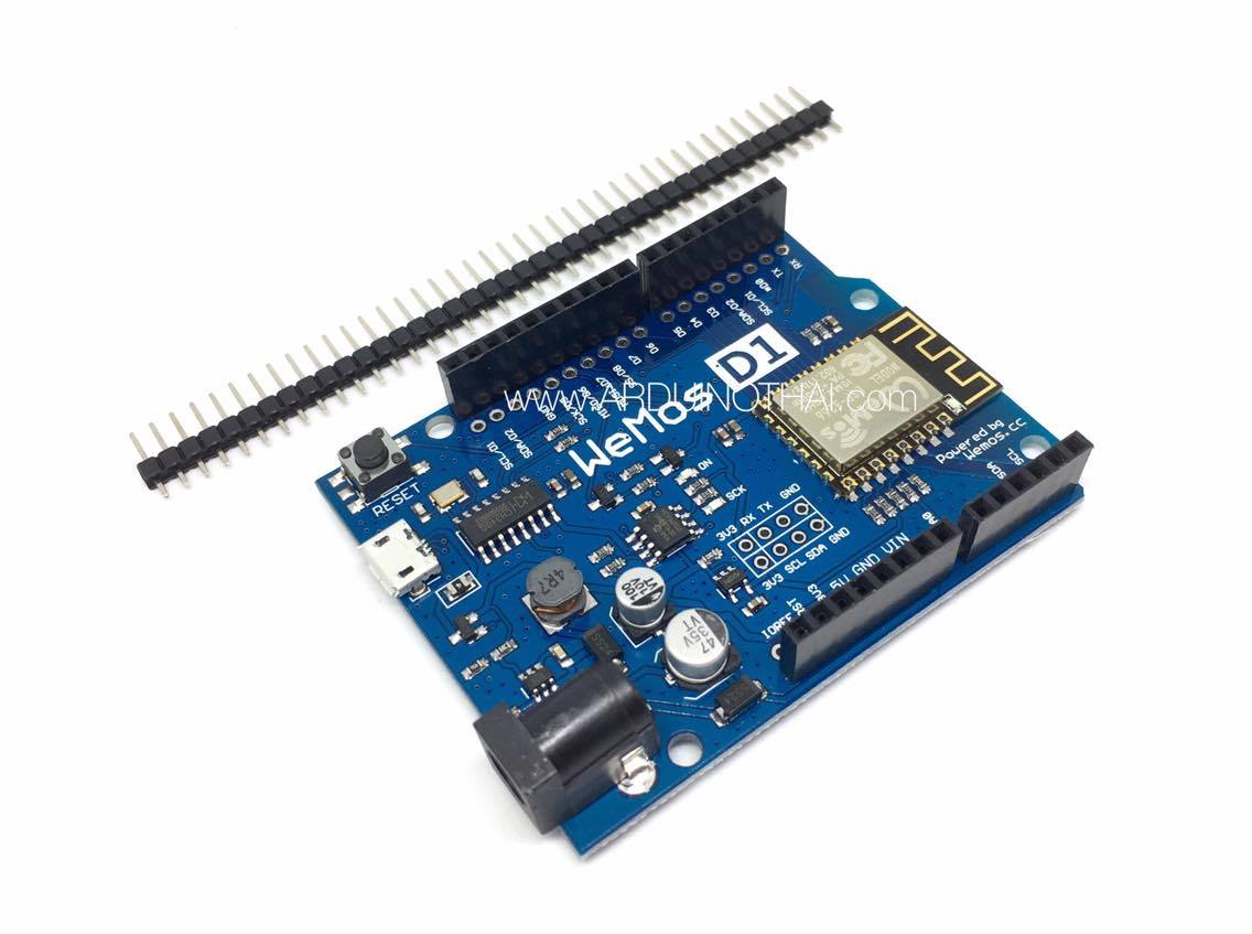 WeMos D1 R2 (ESP8266) บอร์ดเชื่อมต่อไวไฟ สต็อกไทยส่งด่วน