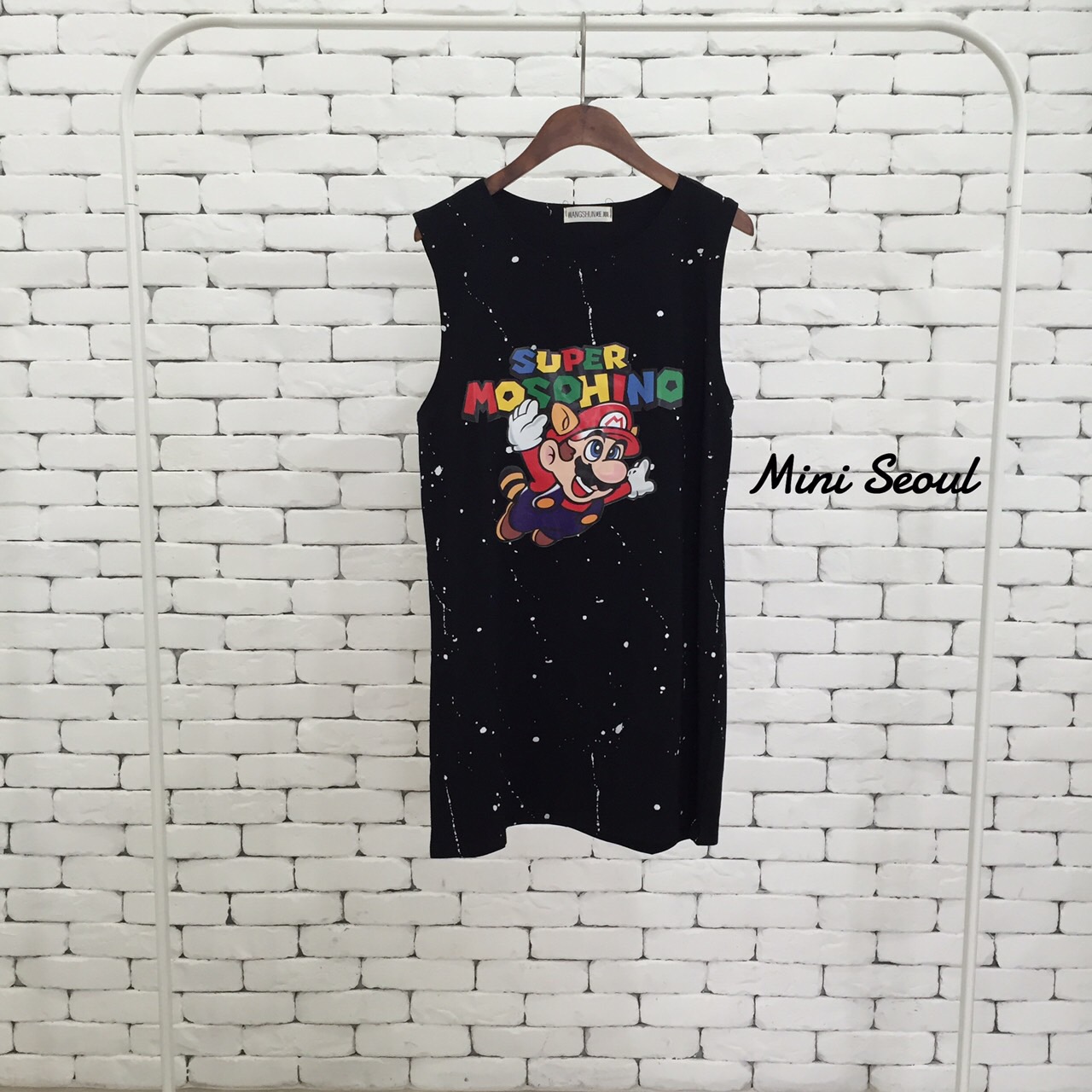 New!!!! Mario mosohino Mini dress มินิเดรสสกรีนลายหน้า งานน่ารักค่ะ แมทซ์กับรองเท้าผ้าใบซักคู่ สวยเกร๋สุดๆค่า