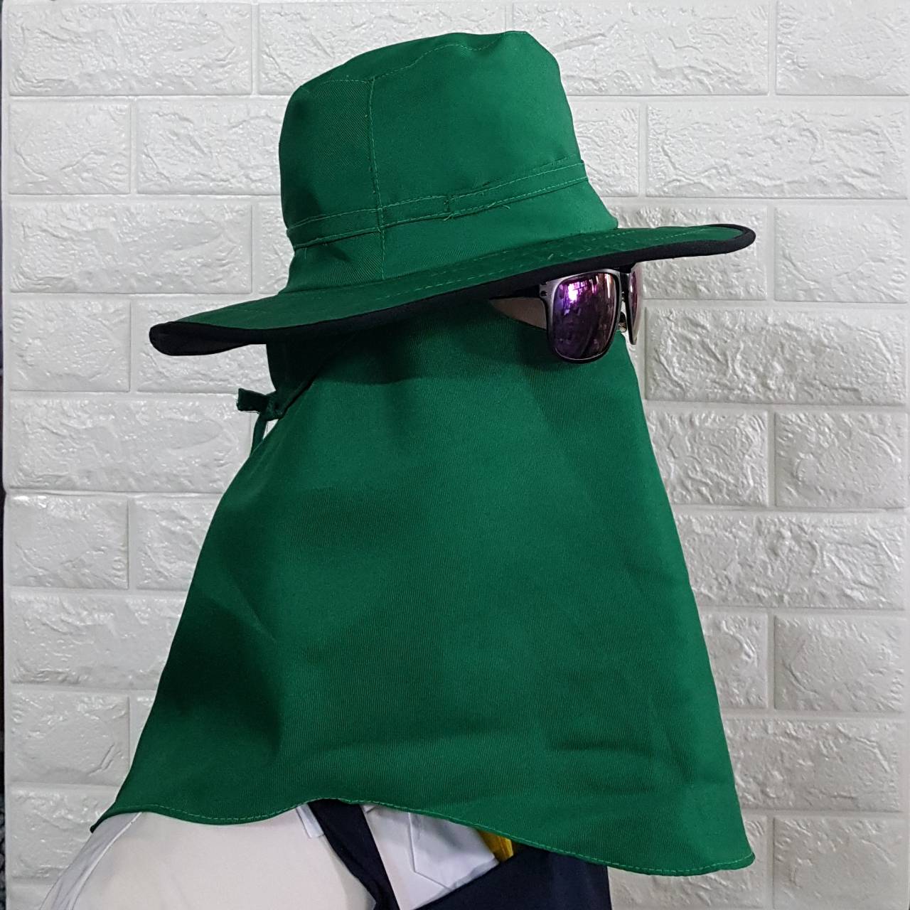 หมวกปีกคลุมหน้ากันแดด(ปีกหนา) หมวกคลุมผมตาข่ายบน หมวกแม่ครัว หมวกพ่อครัว หมวกทำอาหาร หมวกโรงงาน หมวกพนักงานฝ่ายผลิต หมวกอุตสาหกรรม หมวกคลุมเก็บผมชาย-หญิง