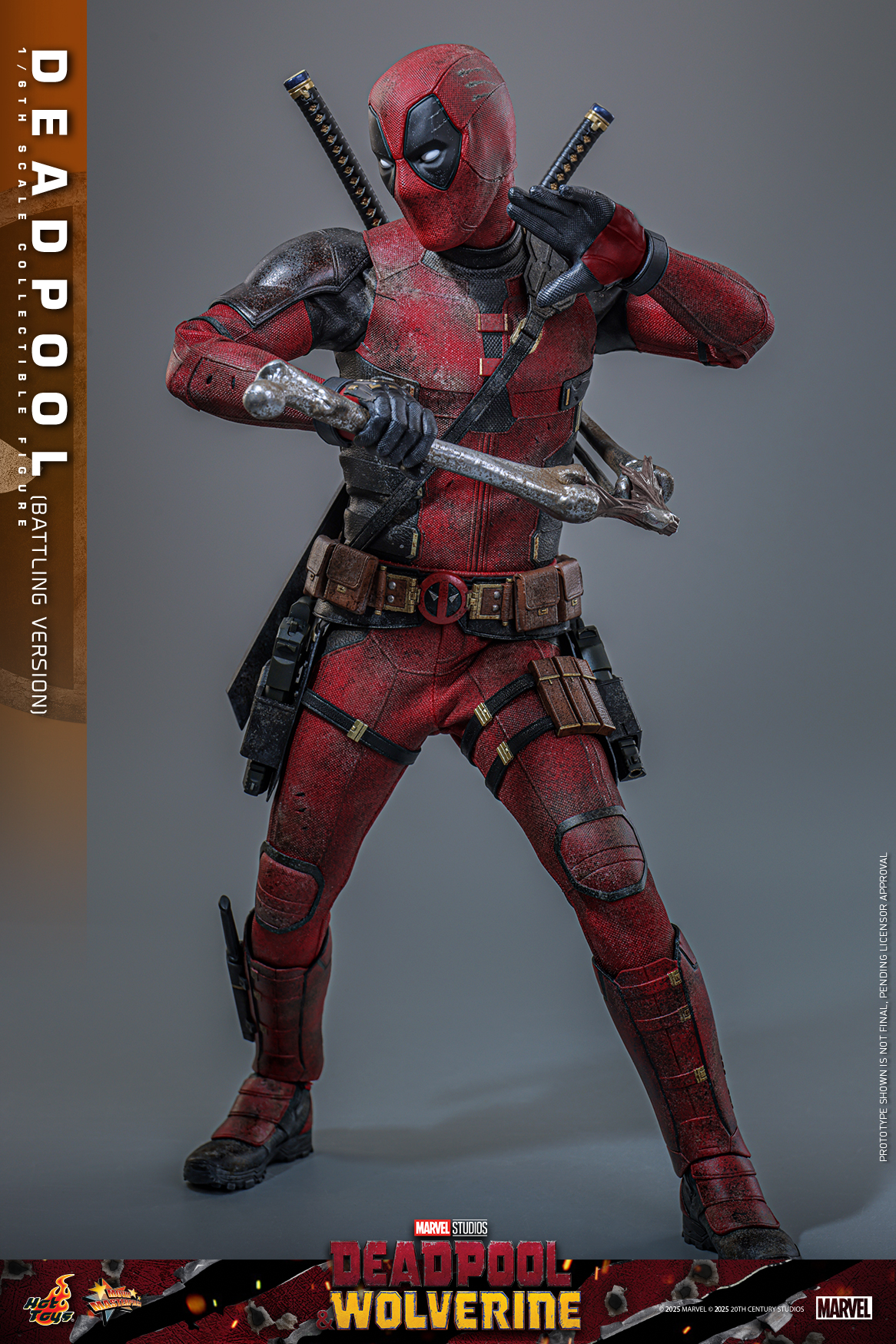 Hot Toys MMS782 Deadpool & Wolverine - Deadpool (Battling Version)
