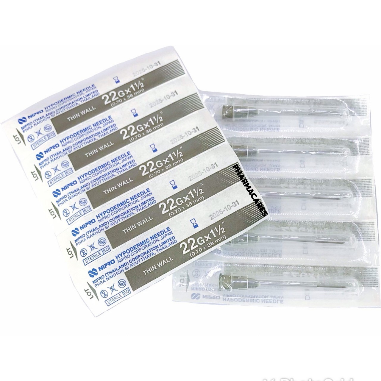 NIPRO 22Gx1 1/2นิ้ว (1 กล่อง 100 ชิ้น) นิโปร