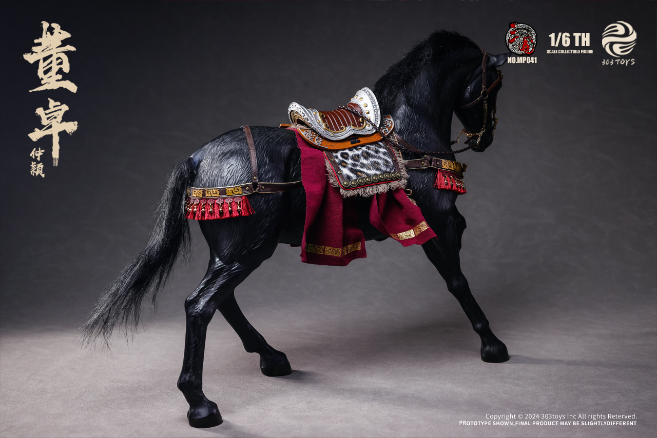 303TOYS MP040 + MP041 THREE KINGDOMS SERIES: DONG ZHUO ZHONGYING - MARQUIS OF MEI (EXCLUSIVE COPPER EDITION) + WARHORSE OF DONG ZHUO