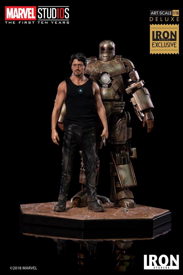 Iron Studios Deluxe Art Scale 1/10 Tony Stark & Mark I (EX)