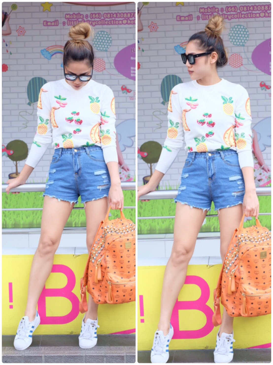 เสื้อแขนยาวไหมพรม งานปักหมีน้อย และ ลายปักรูปผลไม้ ผ้าไม่บางมาก ทรงสวย น่ารักมากๆค่ะ