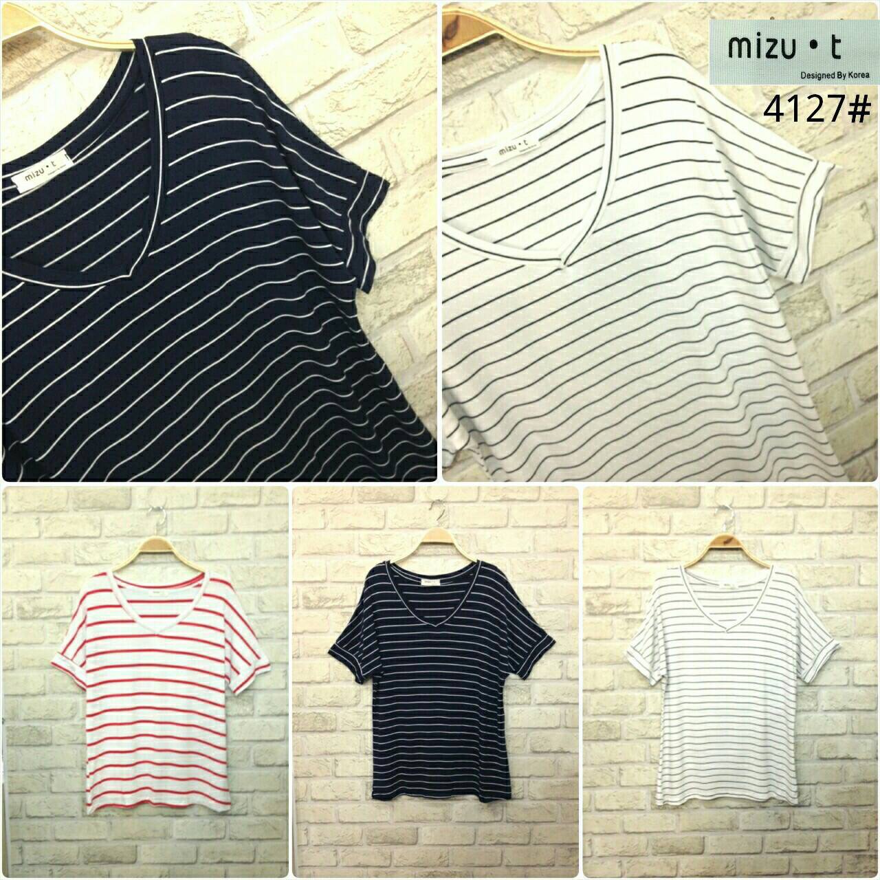 เสื้อยืดริ้วเกร๋ๆ จะใส่เดี่ยวๆ หรือจะคู่อะไรก้อสวย ง่ายจุง