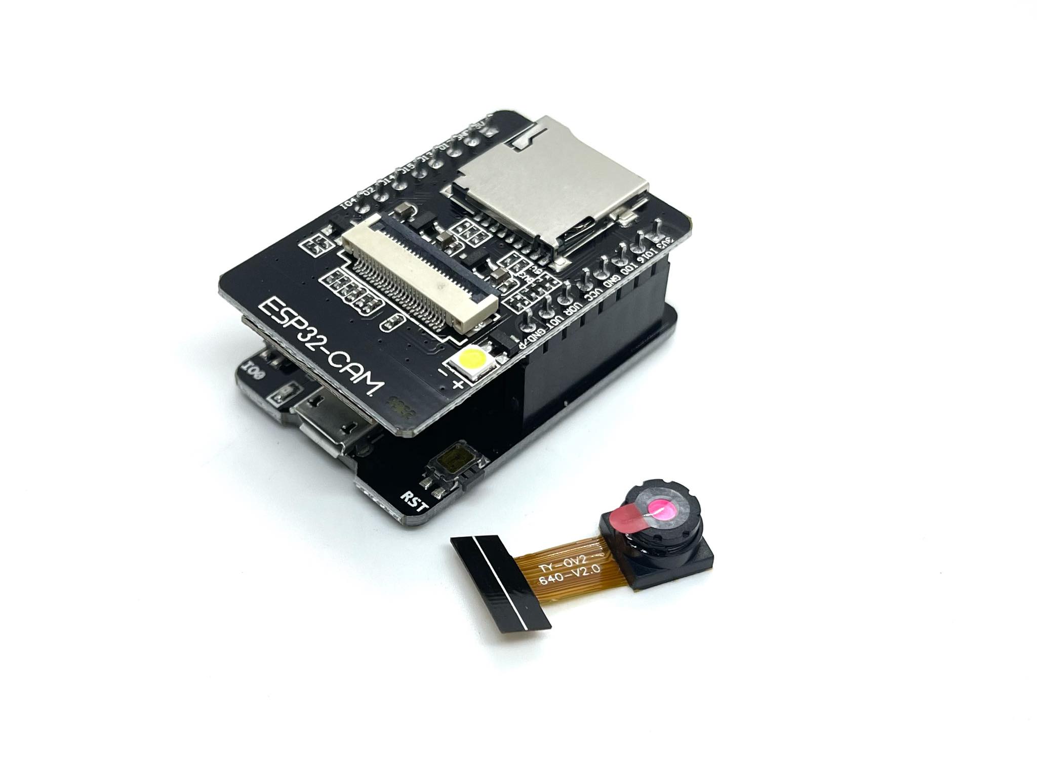 ESP32 Cam board with OV2640+Download module โมดูล ESP32 พร้อมกล้อง และบอร์ดอัพโหลดโปรแกรม สต็อกไทยส่งไว