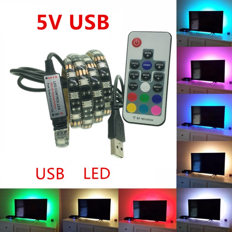 Led RGB 5V USB ยาว 0.5m พร้อมรีโมต