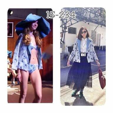 Blazer เสื้อสูท เสื้อคลุมสียีนส์ฉลุลายสไตล์Kloset