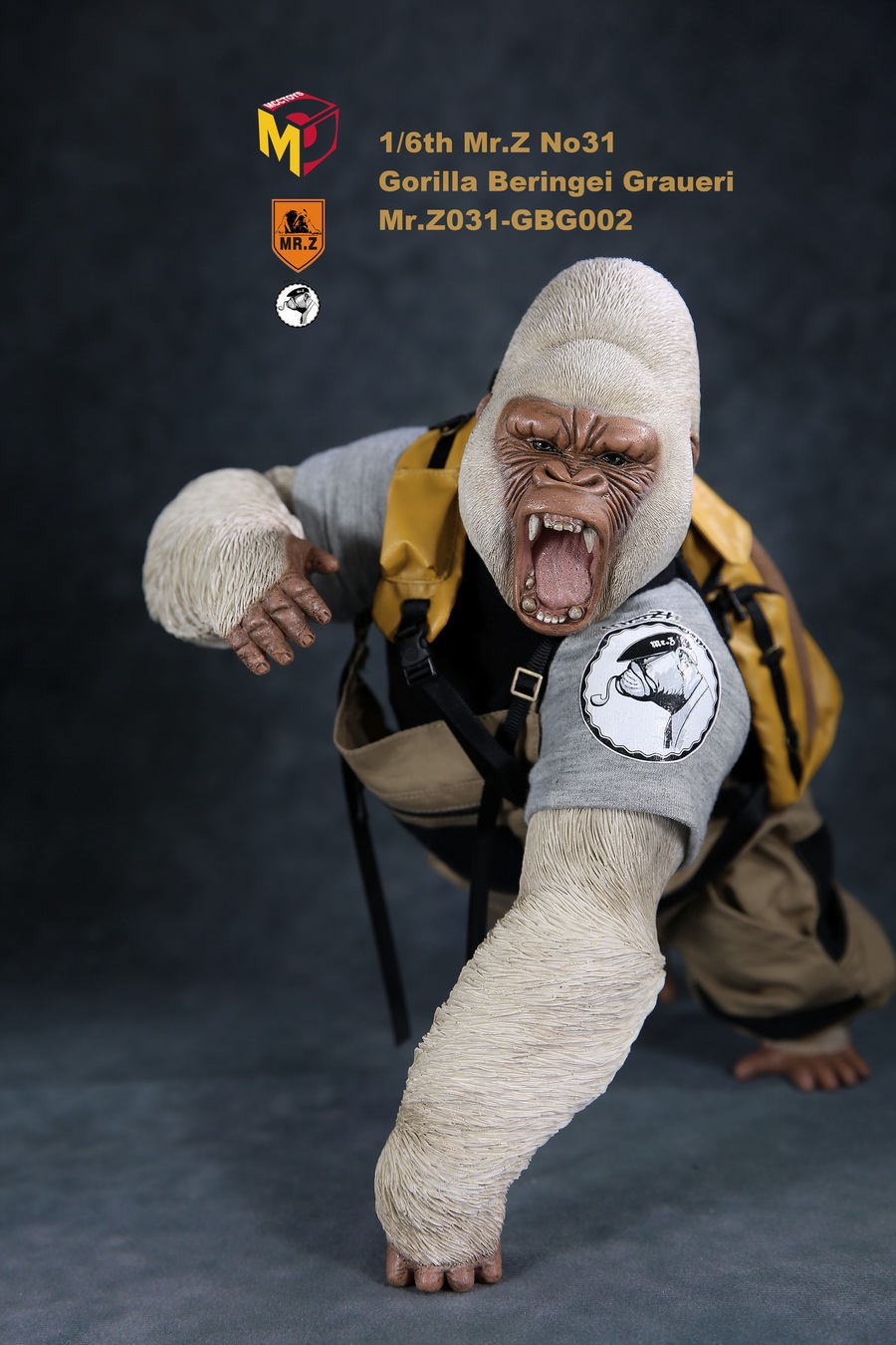 Mr.Z MRZ031-GBG001, 002 Animal Model - Gorilla Beringei Graueri (Black&White)