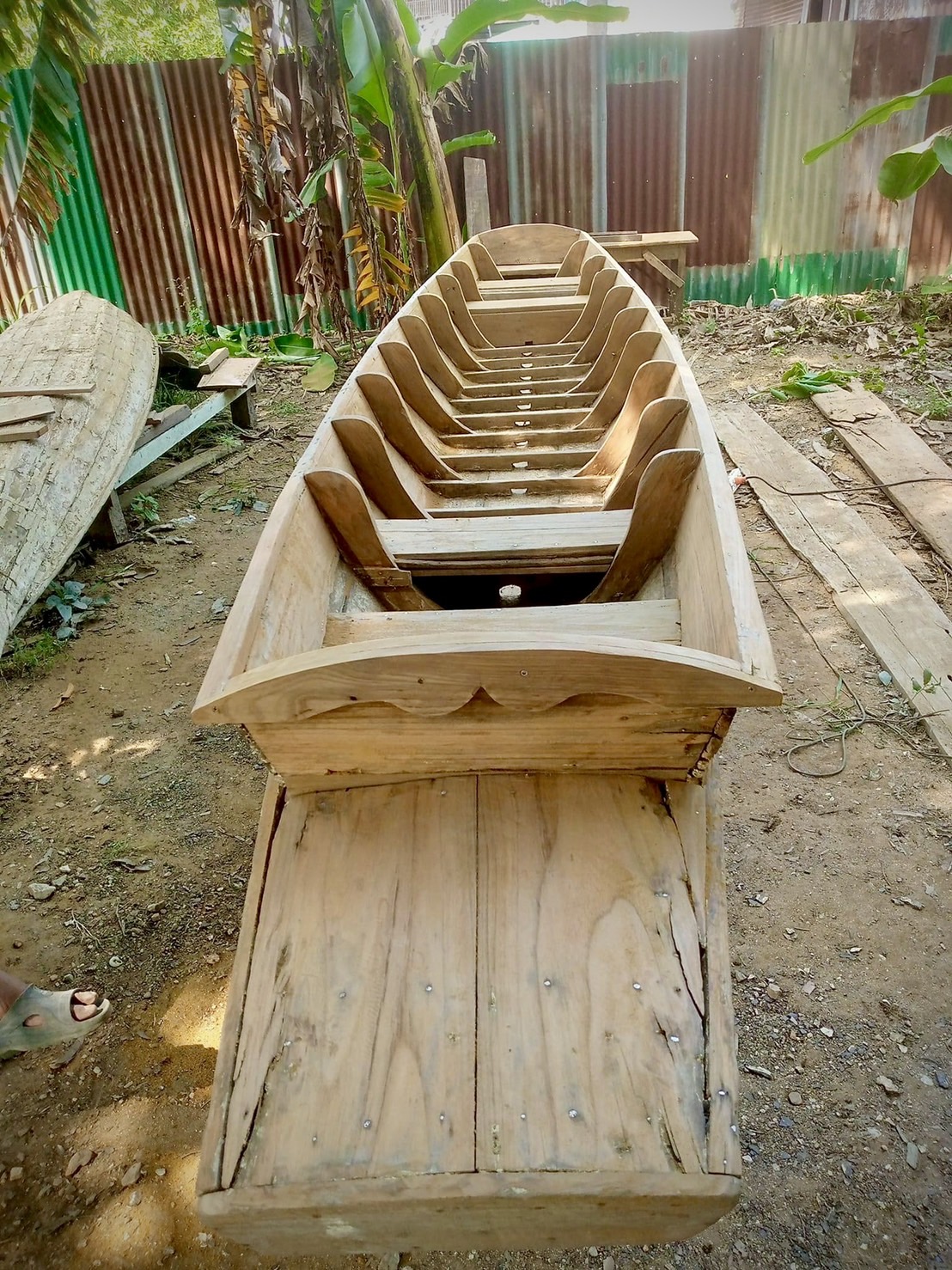 เรือแปะ เรือจู๊ดไม้สักทอง ยาว3วา หรือ 6 เมตร ไม้สักทองทั้งลำ