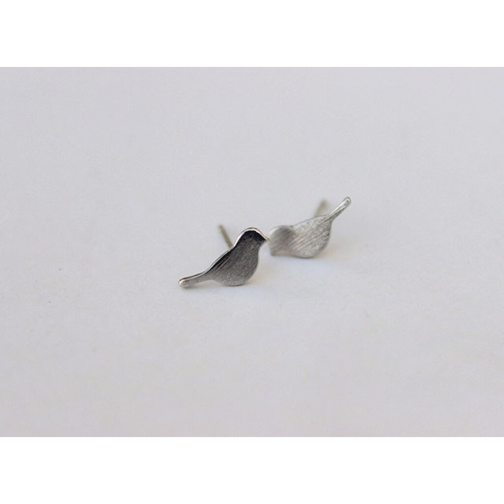 ต่างหูสำหรับผิวแพ้ง่าย เงินแท้ 92.5% ต่างหูนกน้อย _ES013