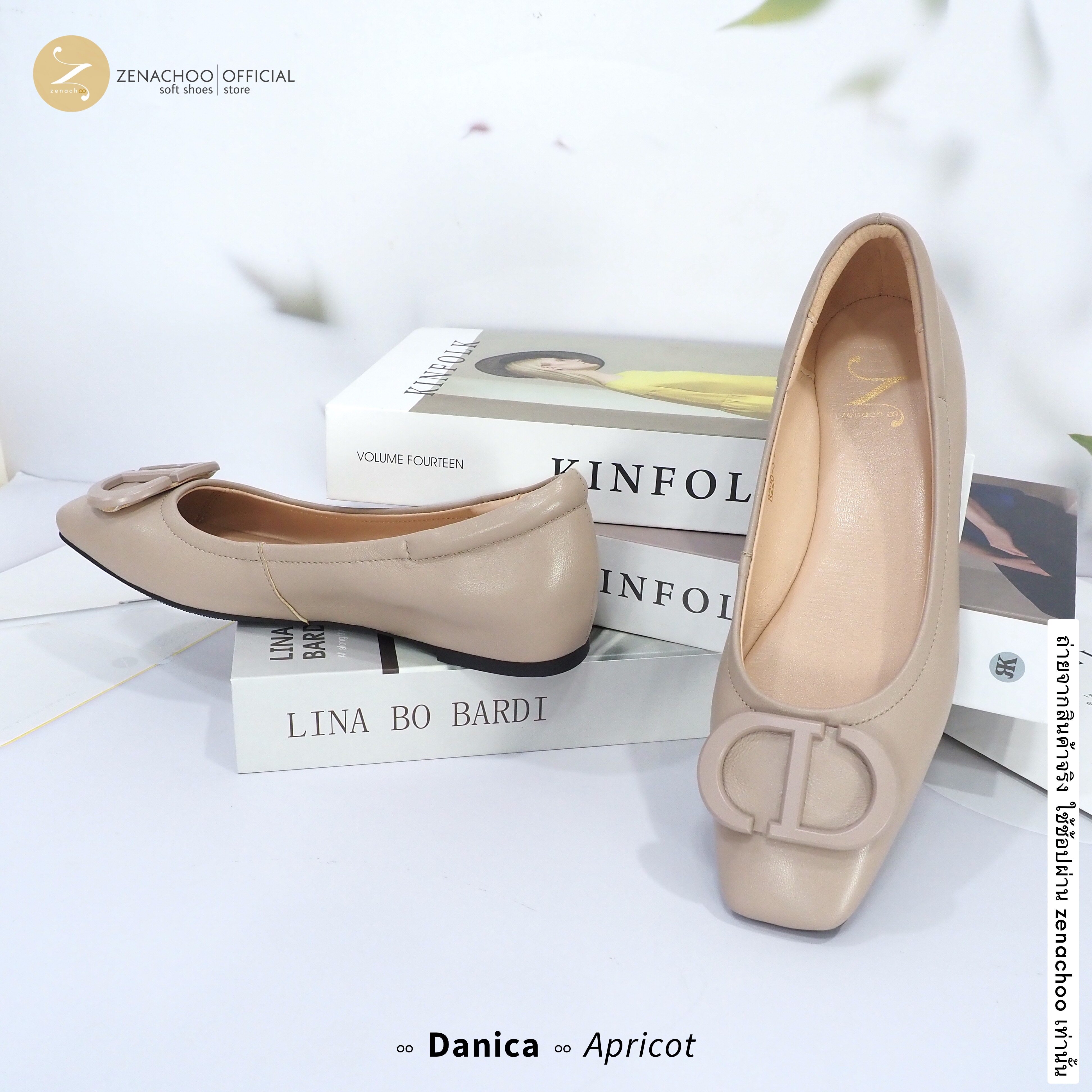 ทรงปกติ เปลี่ยนไซส์ได้-ไม่รับคืน Zenachoo รุ่น Danica เสริมส้นด้านใน สูง 1นิ้ว หนังแกะนิ่ม