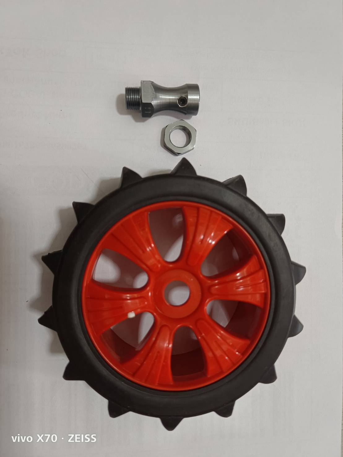 MO47 ล้อ 4.5 นิ้ว สำหรับติดมอเตอร์รูเพลา 5 มิล***เฉพาะล้อไม่รวมมอเตอร์