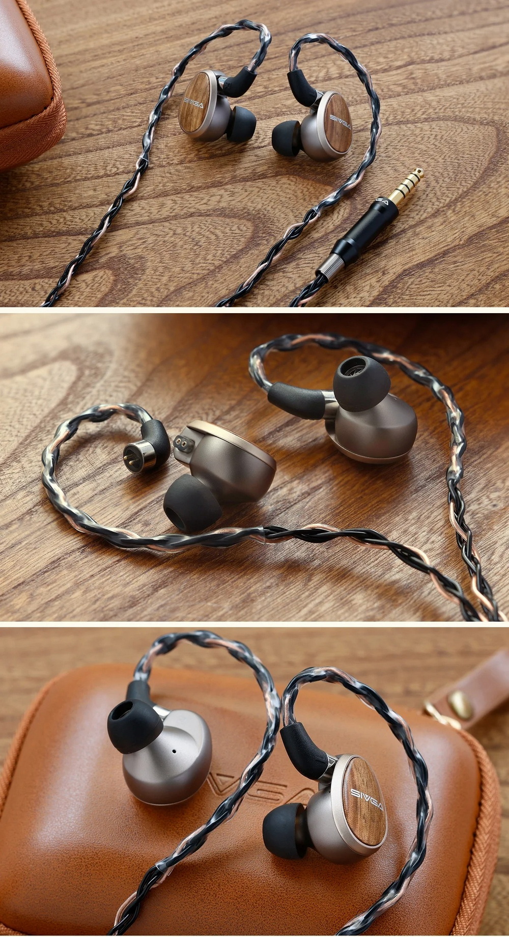 Sivga Nightingale Pro หูฟัง IEMs ไดรเวอร์ Planar บอดี้โลหะผสม แผ่นปิดหลังไม้ zebra ประกันศูนย์ไทย
