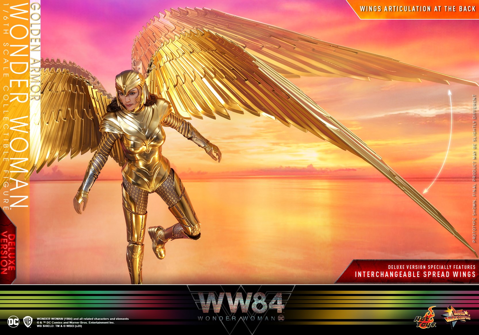 Hot Toys MMS578 Wonder Woman 1984 1/6 Golden Armor Wonder Woman (Deluxe Version)