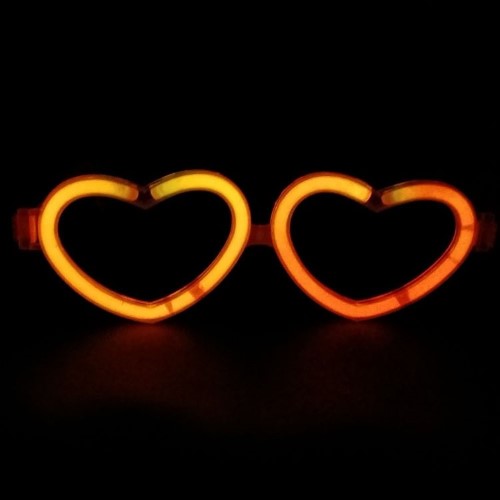 แว่นเรืองแสง หักแล้วเรืองแสง รูปหัวใจ