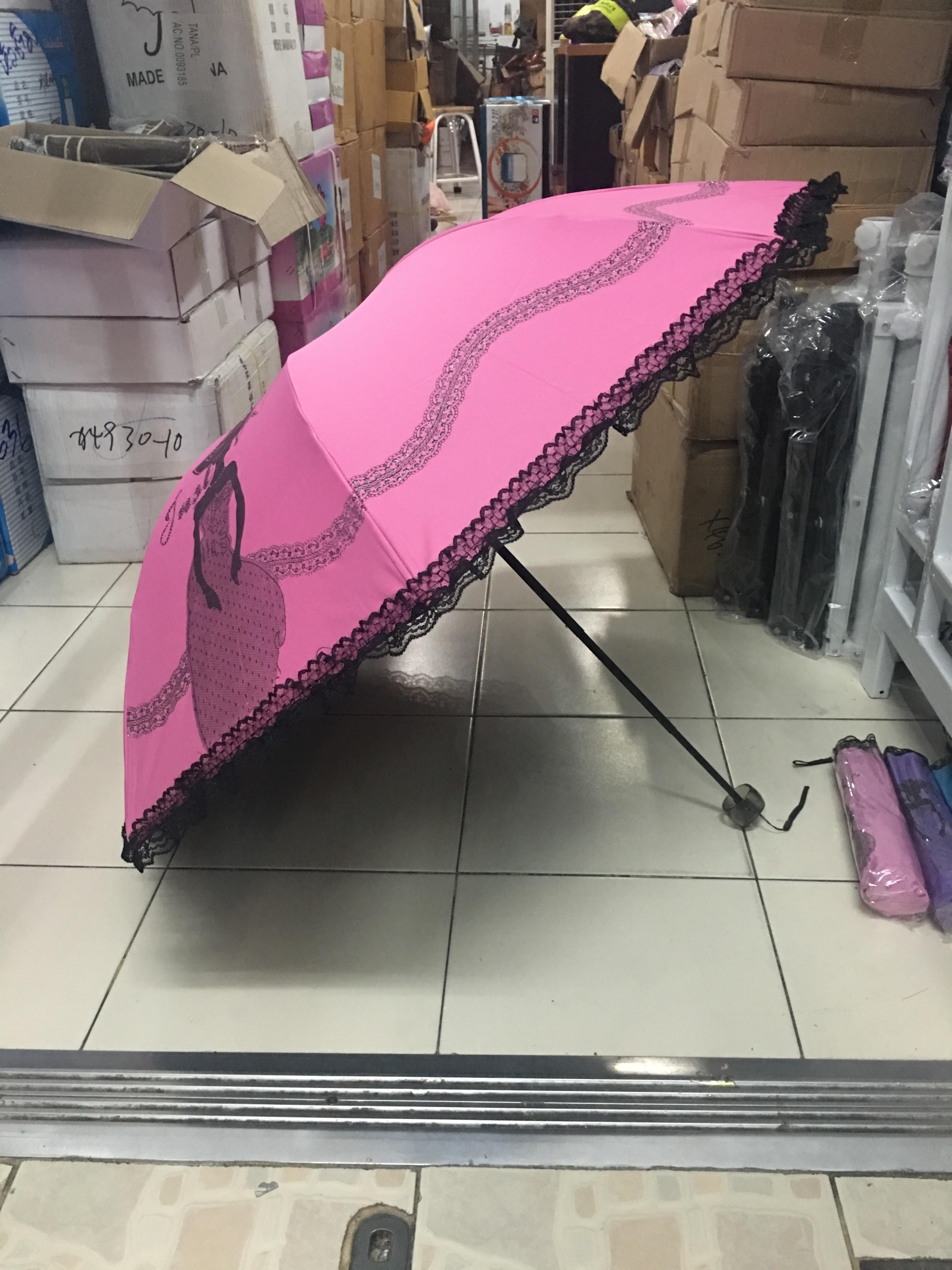 ร่มโค้งแฟชั่นมีระบาย รหัส8009