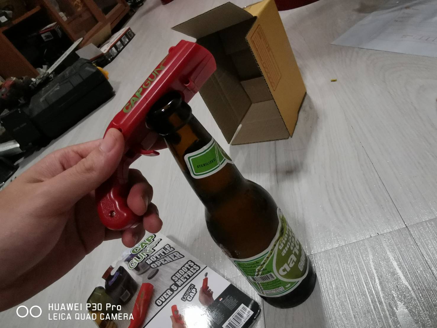 OT104 ที่เปิดฝาขวดยิงฝาได้ GUN CAP ของแท้!!