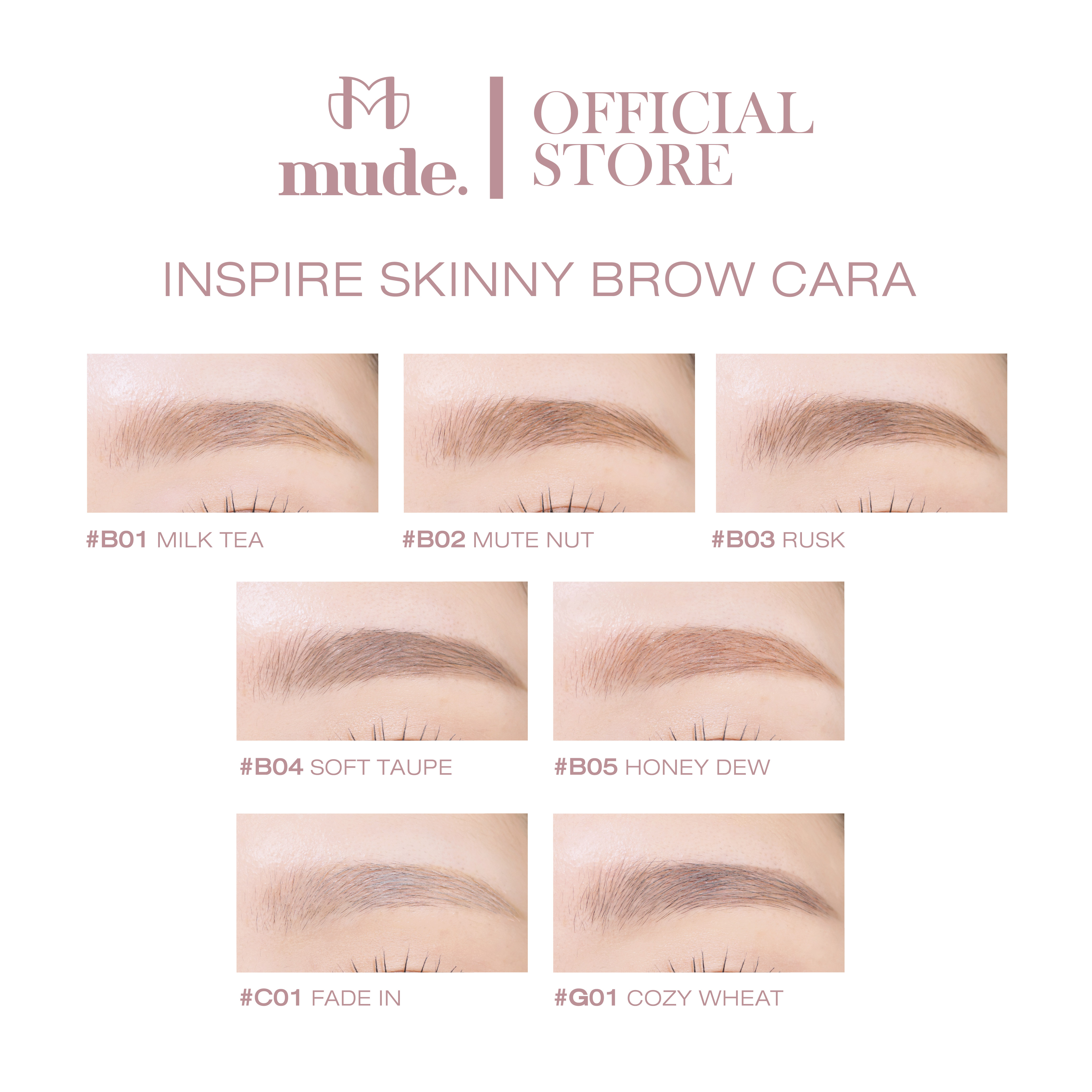 MUDE INSPIRE SKINNY BROW CARA 3.2 G. (มาสคาร่าปัดคิ้ว)