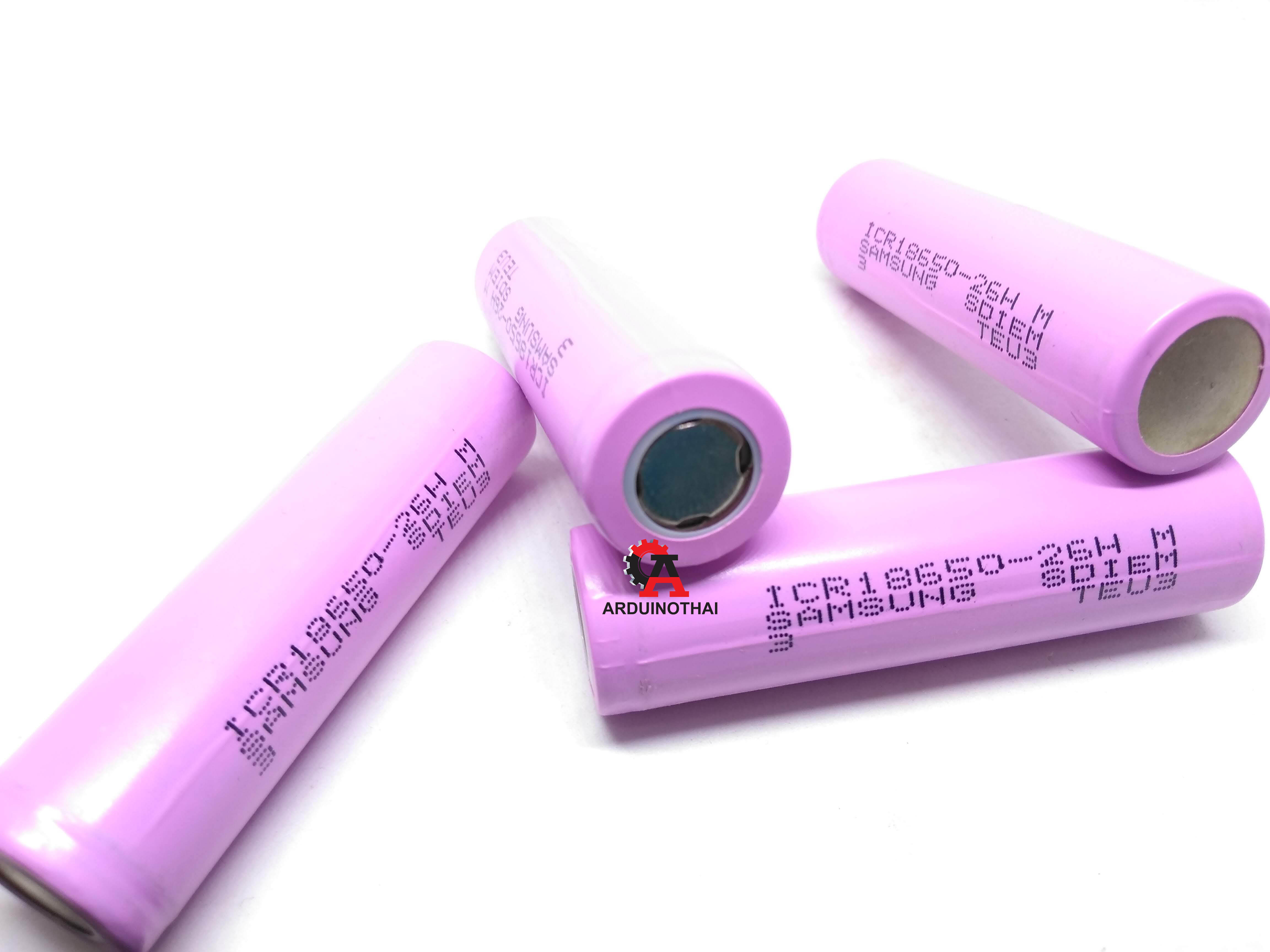 แบตเตอร์รี่ 18650 3.7V 2600mAh ความจุเต็มมิลลิแอมป์