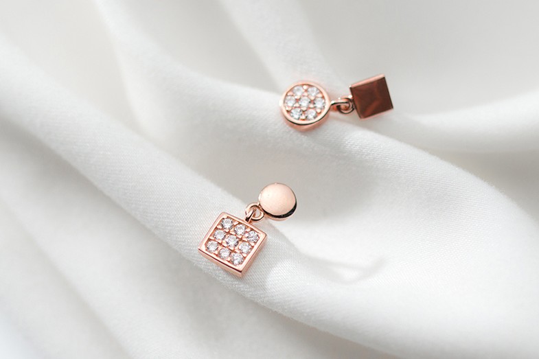 ต่างหูสำหรับผิวแพ้ง่าย เงินแท้ 92.5% _ES811 (Squci)