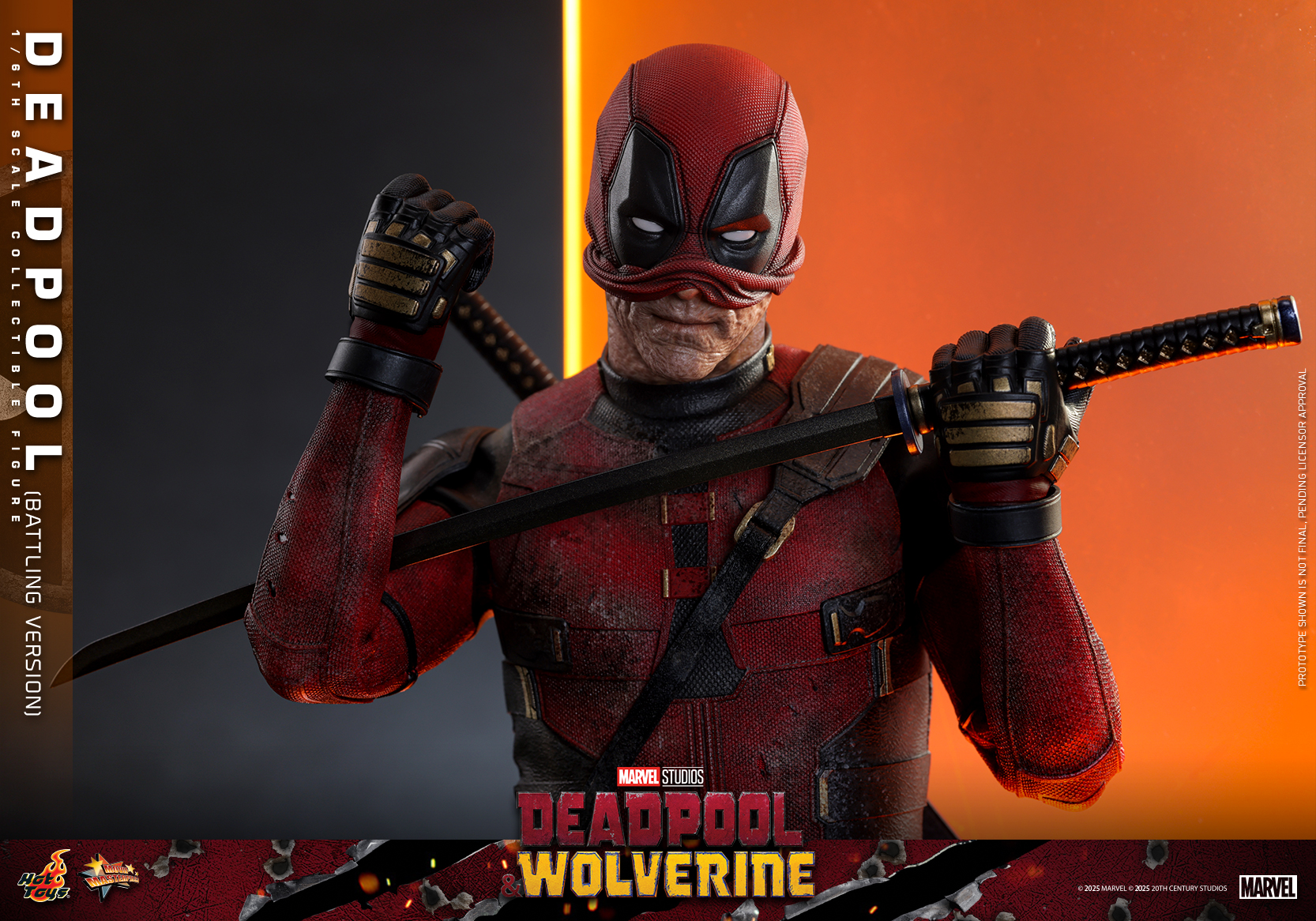 Hot Toys MMS782 Deadpool & Wolverine - Deadpool (Battling Version)