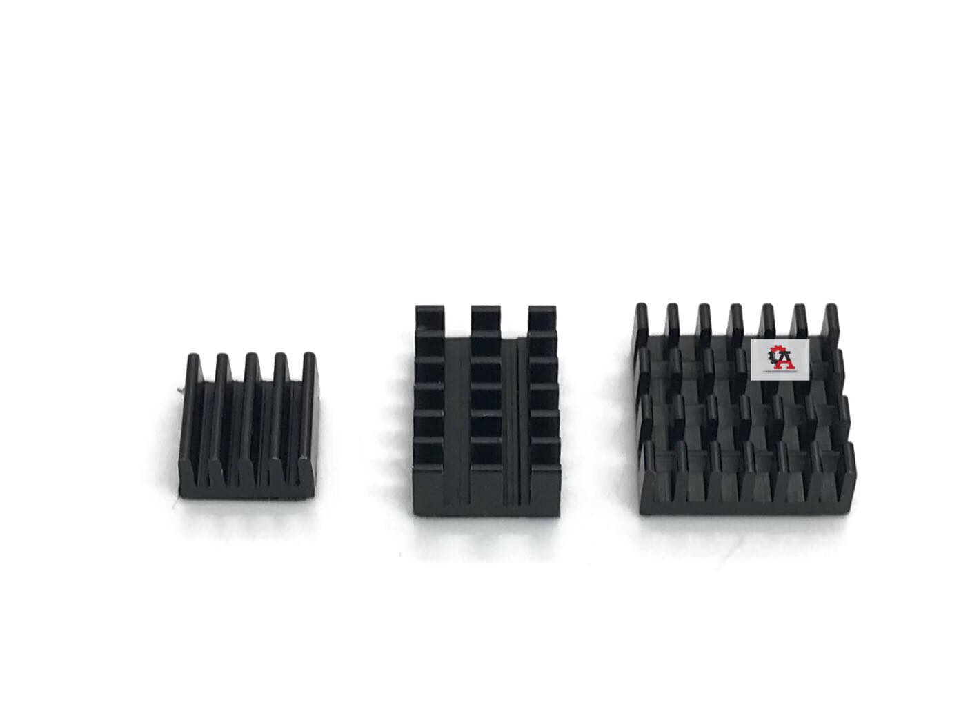 Raspberry Pi Heatsink 3 ชิ้น (อลูมิเนียมสีดำ)