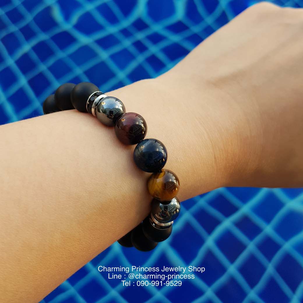 Protection ปกป้องคุ้มครอง สามทหารเสือ เฮมาไทต์ โอนิกต์ ขนาด 10 มม