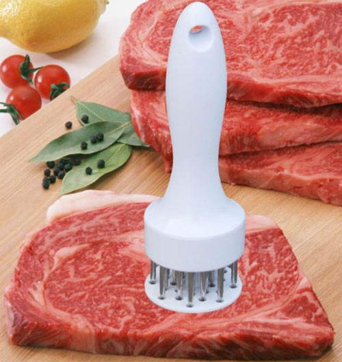 J01 ที่เสียบ จิ้ม หนังหมู เนื้อหมู สเต็ก ช่วยให้เนื้อสเต็กนุ่ม หมุกรอบของคุรฟูฟ่องน่ากิ๊นน่ากิน