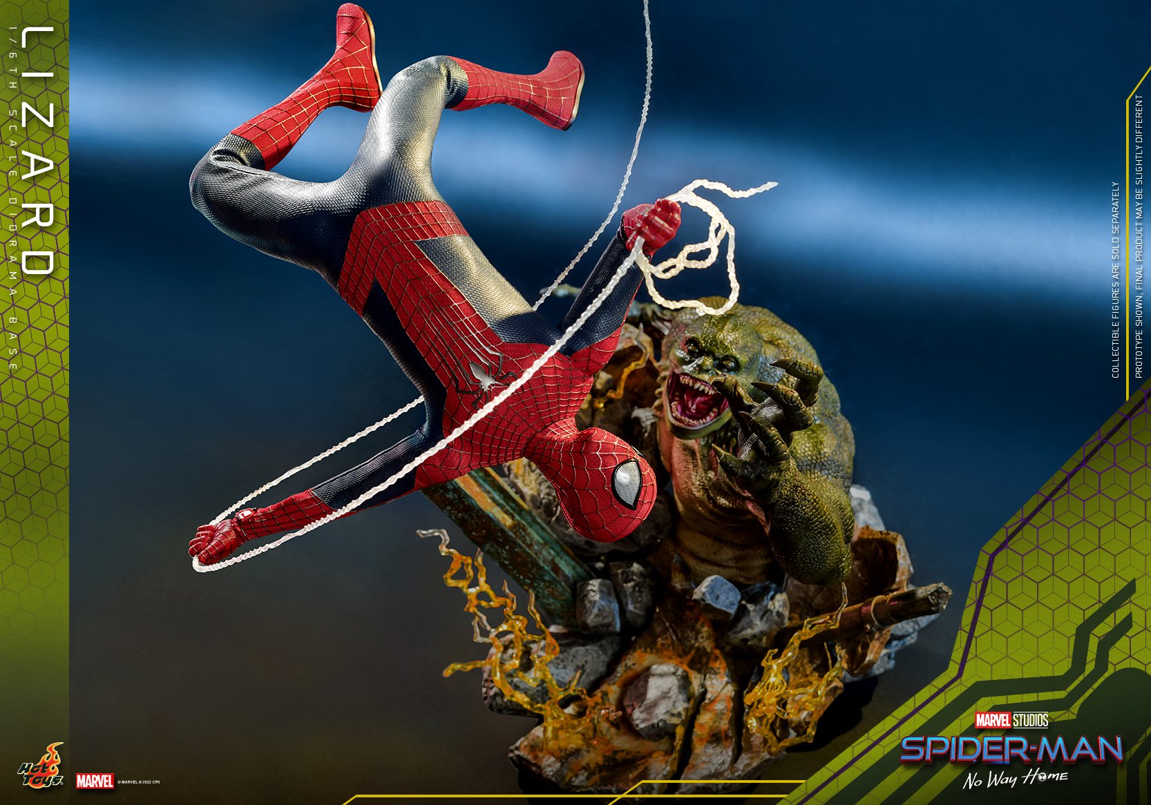 Hot Toys MMS658 1/6 The Amazing Spider-Man 2 - The Amazing Spider-Man + ACS013 1/6 Spider-Man: No Way Home - Lizard Diorama Base
