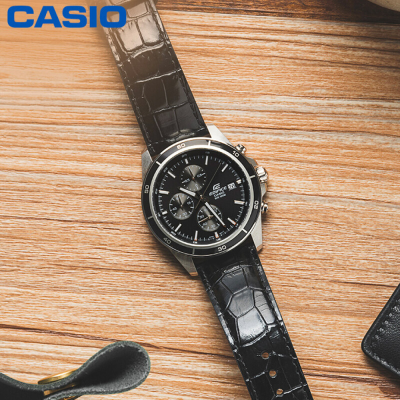 นาฬิกาข้อมือ Casio Edifice Chronograph รุ่น EFR-526L สายหนัง Series EFR-526 EFR-526L-1A EFR-526L-7A