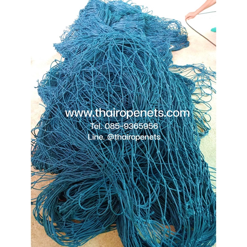 ตาข่ายสนามกีฬา สนามบอล/ฟุตซอล/ฯลฯ สีฟ้า ขนาด 3.5mm.ช่องตา 4"x4" **ความสูง 3 เมตร** มีความยาวให้เลือก ติดตั้งง่าย