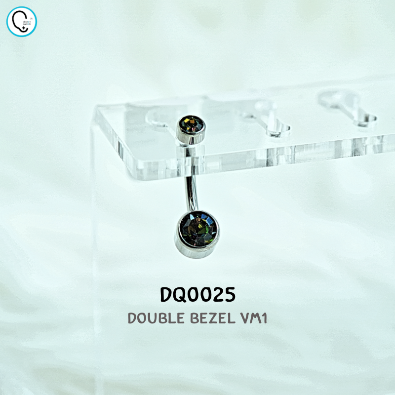 จิวสะดือไทเทเนี่ยม 100% สำหรับผิวแพ้ง่าย ก้านหนา 1.6 mm