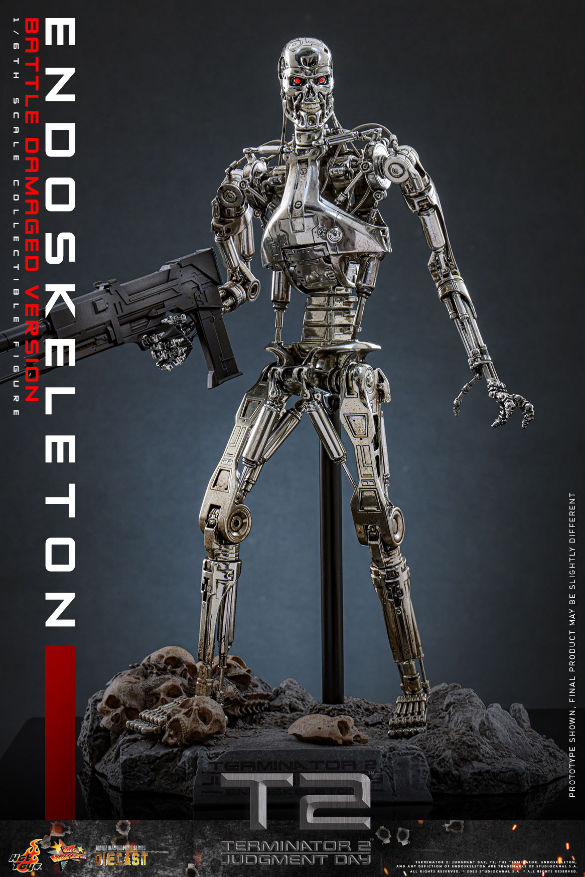 Hot Toys MMS840D77 Terminator 2: Judgment Day - Endoskeleton (Battle Damaged Version)