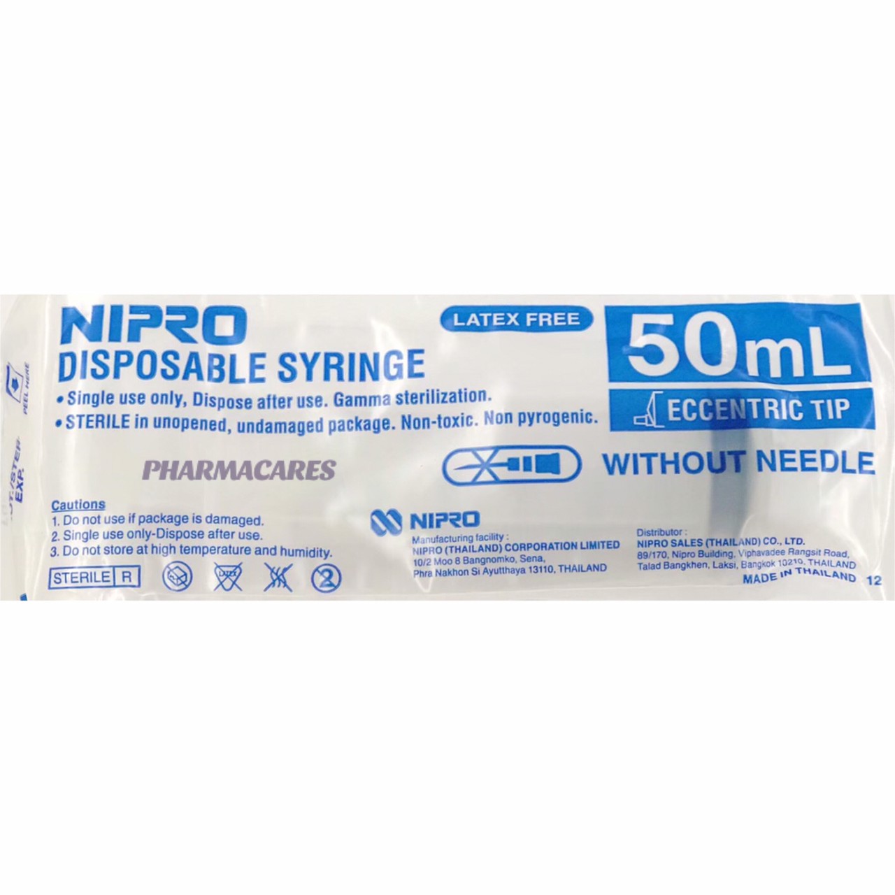 NIPRO SYRINGE 50 ML (หัวข้าง)