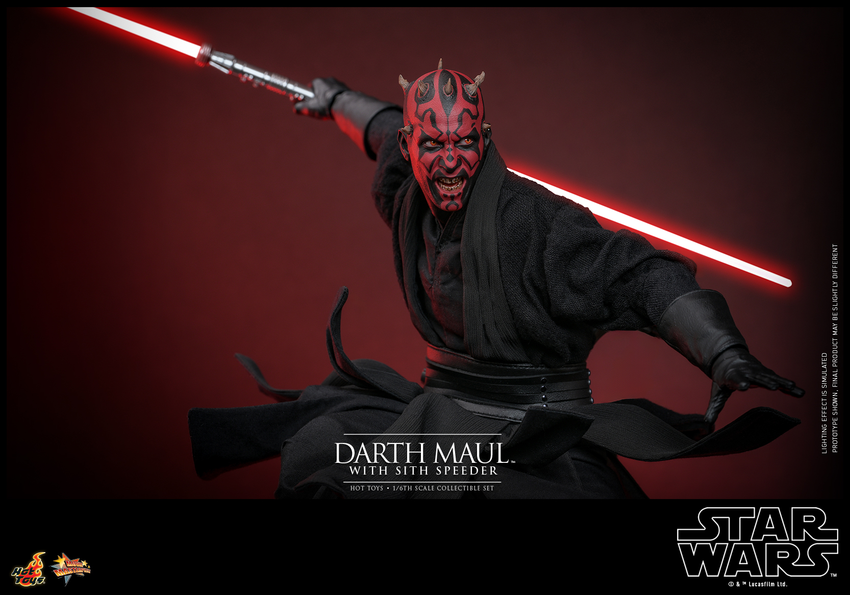 Hot Toys MMS749 Star Wars Episode I: The Phantom Menace™ - Darth Maul™ with Sith Speeder